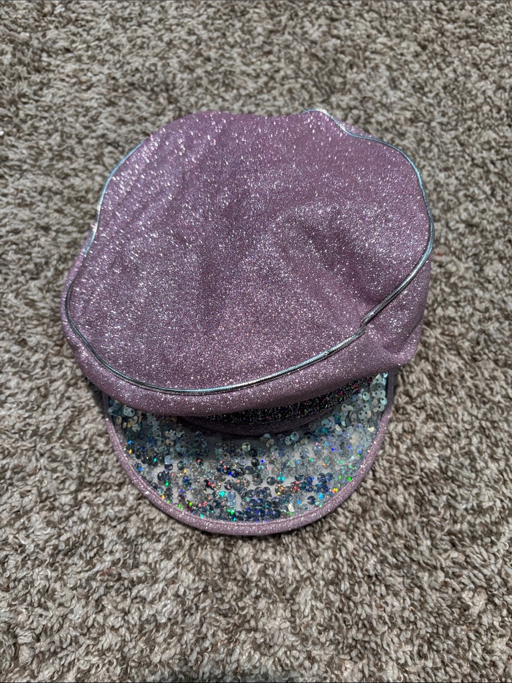 Topshop Pink Glitter Sequin Cap